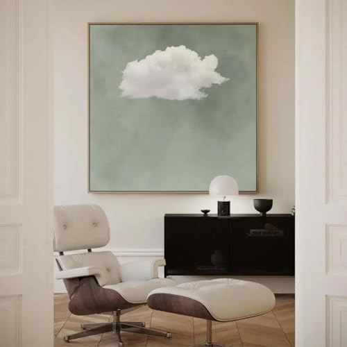 CHAOJIART Wandmalerei Quadratische Leinwand Poster Abstrakte Kunst Einfache Wandbild Wohnzimmer Dekoration Leinwand Malerei 80X80cm (31x31in) Rahmenlos von CHAOJIART