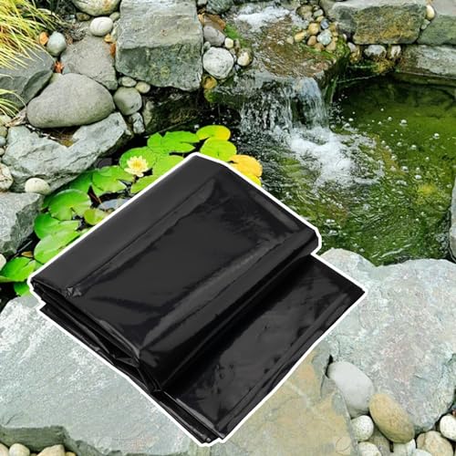 Teichfolie für Garten 0.12mm Schwarz HDPE Teichfolien Schwerlast, Strapazierfähiges UV-Beständig 3x1m 5x1.5m 7x6m 9x8m Faltbare Undurchlässige Folie, für Fischteiche Wassergärten Brunnen ( Größe : 15x von CHAOJIMALI