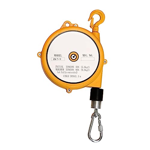 1 Stück Federzug-Werkzeughalter mit Haken und Drahtseil – einziehbarer, selbstsichernder Federzug(5-9kg) von CHAOMIN