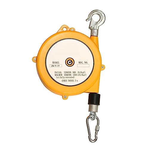 1 Stück Federzug-Werkzeughalter mit Haken und Drahtseil – einziehbarer, selbstsichernder Federzug(9-15kg) von CHAOMIN