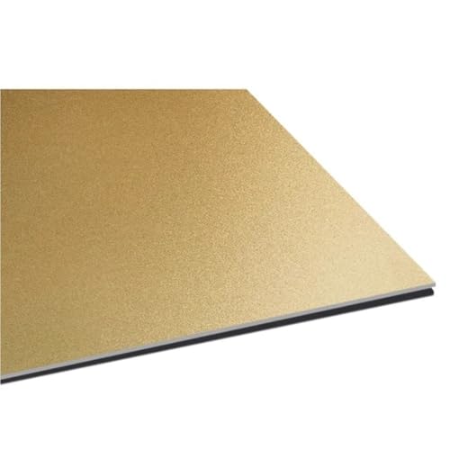 3 Stück doppelt eloxierte, sandgestrahlte Aluminiumplatten for Heimwerker – 200 x 200 mm, 100 x 100 mm, 300 x 300 mm, farbige Perlenstrahletiketten(Gold,1.0x100x100mm) von CHAOMIN