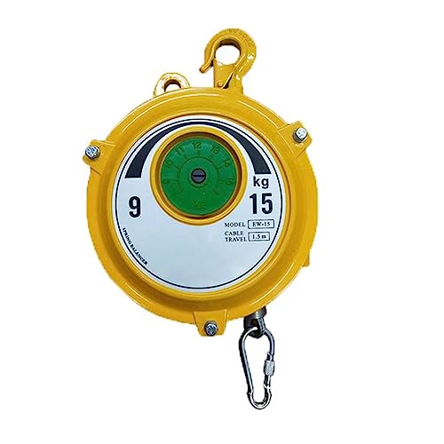 Einziehbares Federzugwerkzeug – 1,5 m Drahtseil, Haken, ideal for den Einsatz in Werkstätten und im Auto(9-15kg) von CHAOMIN