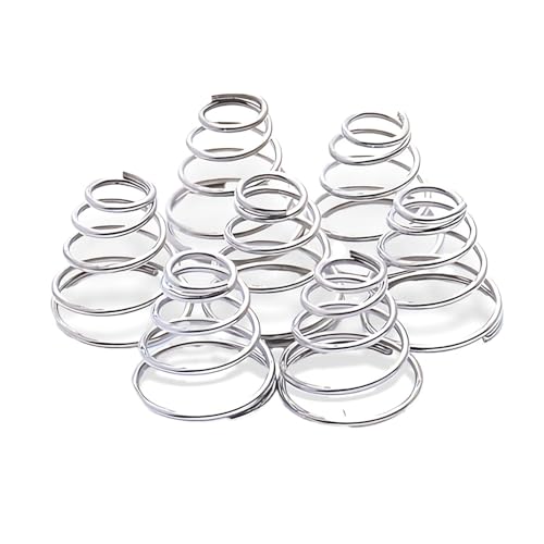 SS304 Stainless Steel Conical Compression Spring - Customizable Wire Diameter 0.4mm to 2mm(50PC 0.7 x 6/10 x 16-7) von CHAOMIN