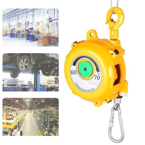 Verstellbarer, einziehbarer Werkzeughalter-Federzug mit 1,5 m Drahtseil – for den Werkstattgebrauch, Gelb(60-70kg) von CHAOMIN