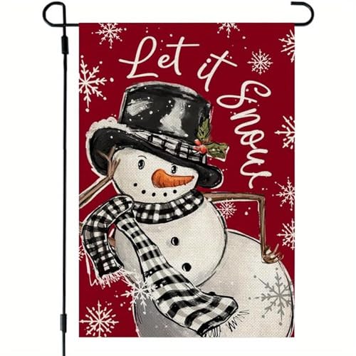 CHAONENG Let It Snow Schneemann-Gartenflagge, doppelseitig, 30,5 x 45,7 cm, Winter-Schneeflocken, Hofflagge, für Außenbereich, Rasen, Hof, Weihnachtsdekoration CHAONENG Let It Snow Schneemann-Gartenflagge, doppelseitig, 30,5 x 45,7 cm, Winter-Schneeflocken, Hofflagge, für Außenbereich, Rasen, Hof, Weihnachtsdekoration von CHAONENG