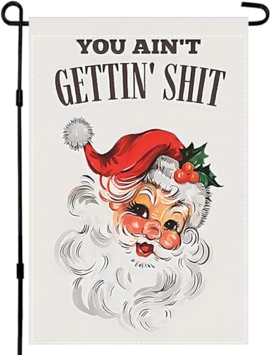 CHAONENG Weihnachts-Gartenflagge, Weihnachtsmann, doppelseitig, 30,5 x 45,7 cm, saisonale Dekoration für den Außenbereich von CHAONENG