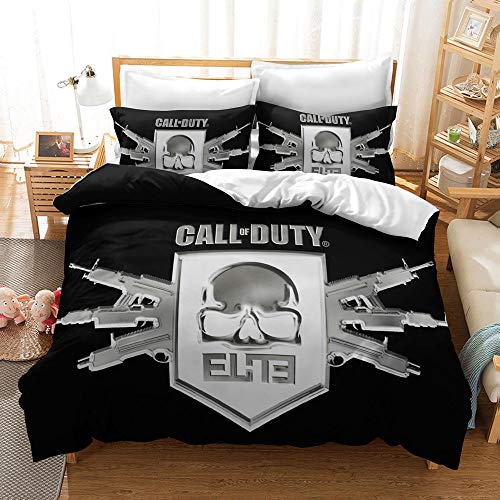 Bettbezug Double Size Call of Duty Spiel Bettwäsche-Set 100% Baumwolle Bett-Sets Wendbare Bettbezüge Mit Kissenbezügen (COD 03,135 x 200 cm) von CHAOSE