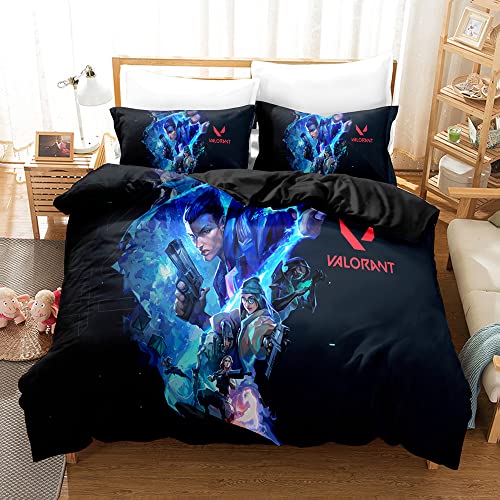 CHAOSE Bettbezug VALORANT Dicker Korallen-Fleece Einzelbett Mehrere Größen Flanell-Kissenbezug Für Kinder (Strahlend 01,135 x 200 cm) von CHAOSE