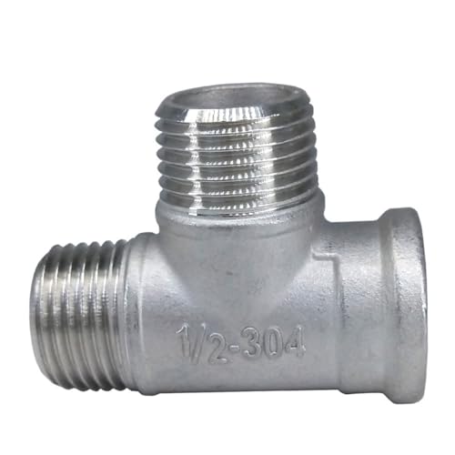 CHAOUYYZ 1/4" 3/8" 1/2" 3/4" 1" 1-1/4" 1-1/2" 2" Bsp Außengewinde T-Stück 3-Wege-Verteiler, Edelsta304 Rohrverschraubung Wasser Gas/F-M-M/3/4" von CHAOUYYZ