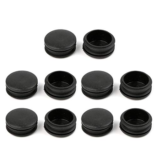 CHAOUYYZ 10 Stück Schwarze Kunststoff-Möbelfußstopfen, Endkappen Für Rundrohre Mit Durchmesser 16, 19, 20, 22, 25, 28, 30, 32, 35 Mm/35Mm von CHAOUYYZ