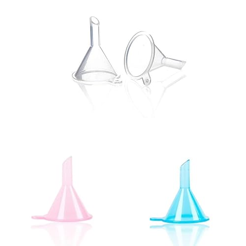 CHAOUYYZ 10 Stück Transparente Mini-Kunststofftrichter Für Parfümdiffusoren, E-Liquid-Tropfflaschen, Abfüllwerkzeuge Für Ätherische Öle, Laborabfüllwerkzeuge/Mi*Ed Color von CHAOUYYZ