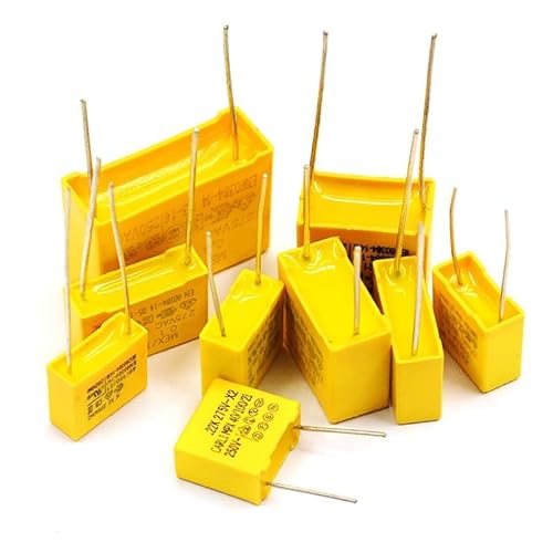 CHAOUYYZ 20 Stück 275-V-Ac-Sicherheitskondensatoren (2 Stück) 0,001 Uf–1 Uf, Polypropylen-Sicherheitsfolie 0,0047 Uf 0,1 Uf 0,15 Uf 0,33 Uf 0,68 Uf/0.22Uf (P15Mm) von CHAOUYYZ