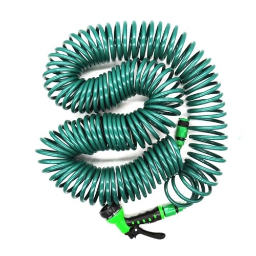 CHAOUYYZ 7,5 M/15 M/30 M Einziehbarer, Flexibler Gartenschlauch Mit Spiralfeder, Autoreinigung, Kunststoffschlauch, Pflanzenbewässerung Mit Spritzpistole/A-7.5M von CHAOUYYZ