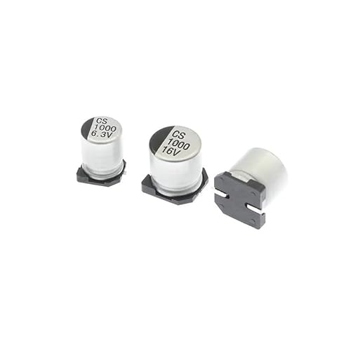 CHAOUYYZ Smd Aluminium-Elektrolytkondensator, 10 Stück 1 µf, 10 µf, 22 µf, 33 µf, 47 µf, 100 µf, 330 µf, 470 µf, 1000 µf, 6,3 V, 10 V, 16 V, 25 V, 35 V, 50 V 63 V 100 V/25V 47Uf 6.3 * 5.4 von CHAOUYYZ