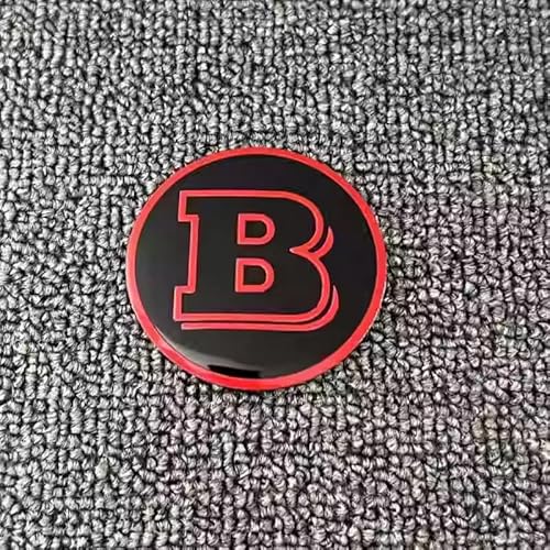 CHAOWEIFB 4 Stück Auto Nabendeckel Aufkleber für Smart Brabus, Radnabenabdeckung-Logo Radnabendeckel Nabenkappen Abzeichen Sticker,Red-60mm von CHAOWEIFB