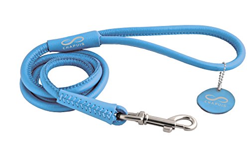 CHAPUIS SELLERIE Glamour Rundleder für Hunde blau Durchmesser 10 mm Länge 1,22 m Größe M von CHAPUIS SELLERIE