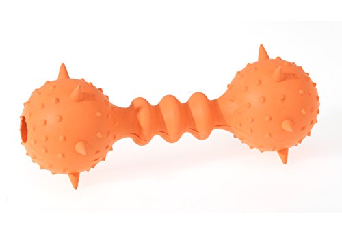 CHAPUIS SELLERIE Hantelspielzeug mit Glöckchen, Naturkautschuk, Orange Länge für Hunde, 16 cm, Größe M CHAPUIS SELLERIE Hantelspielzeug mit Glöckchen, Naturkautschuk, Orange Länge für Hunde, 16 cm, Größe M von CHAPUIS SELLERIE