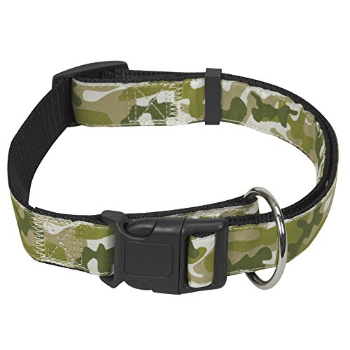 CHAPUIS SELLERIE SLA422 Verstellbares Hundehalsband - Nylongurt grüne Tarnfarbe - Breite 15 mm - Länge 30-45 cm - Größe M CHAPUIS SELLERIE SLA422 Verstellbares Hundehalsband - Nylongurt grüne Tarnfarbe - Breite 15 mm - Länge 30-45 cm - Größe M von CHAPUIS SELLERIE
