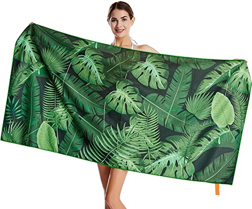 CHARS Mikrofaser Strandtuch Groß 79×155cm Schnelltrocknend Hamamtuch Kompakt Saunatuch Badetuch Sandfreie Handtuch Reisehandtuch für Strand Schwimmen von CHARS