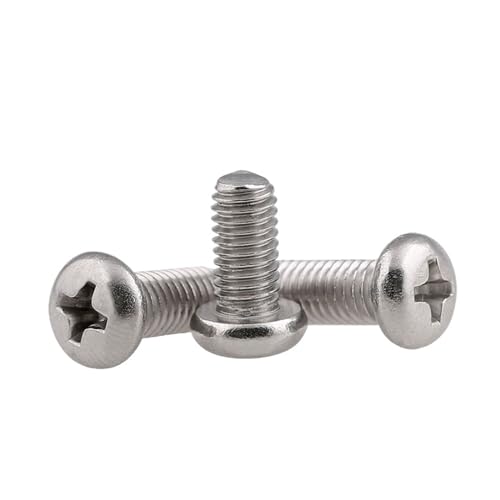 CHATROOM Rundkopf-Maschinenschrauben aus Edelstahl SUS304 M1.0 M1.2 M1.4 M1.6 (Size : M1.4x16 (200Pcs)) von CHATROOM