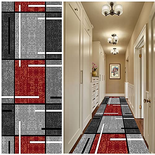 CHBIN Läufer Teppich 120x500cm Korridor Teppich Robust & Pflegeleicht Modernes Design für rutschfest und Küchenläufer Esszimmer, E von CHBIN