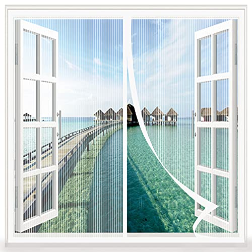 CHBIN Magnetvorhang 110x125cm Fliegengitter Tür Moskitonetz Tür Einfach zu montieren Ohne Bohren Magnetverschluss faltbar für alle Arten von Fenstern, Weiß CHBIN Magnetvorhang 110x125cm Fliegengitter Tür Moskitonetz Tür Einfach zu montieren Ohne Bohren Magnetverschluss faltbar für alle Arten von Fenstern, Weiß von CHBIN