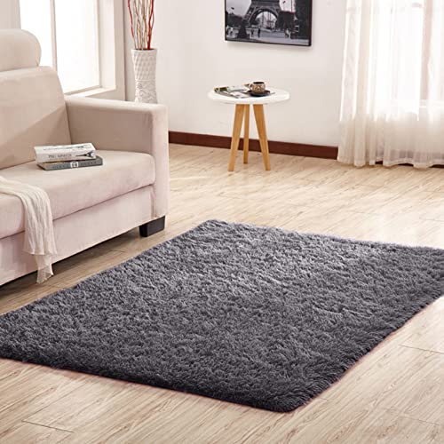 CHBIN Shaggy 40x80cm Shaggy Teppich Lammfellimitat Teppich Weich Teppich Longhair Einfach zu Säubern für Esszimmer oder und Die Küche Cafe Lounge Sofas Usw, Hellgrau von CHBIN