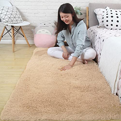 CHBIN Shaggy 60x80cm Hochflor Teppich Schaffell Teppich Zottige Teppiche Super Weich Gemütliches für Bettvorleger Sofa Matte Oder Schlafzimmmer Deko Usw, Khaki CHBIN Shaggy 60x80cm Hochflor Teppich Schaffell Teppich Zottige Teppiche Super Weich Gemütliches für Bettvorleger Sofa Matte Oder Schlafzimmmer Deko Usw, Khaki von CHBIN
