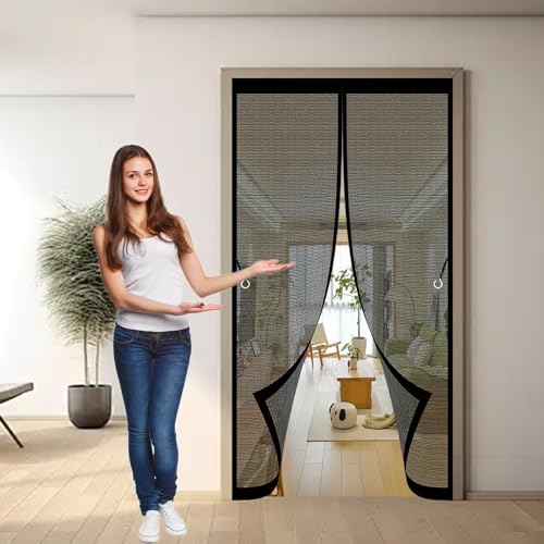 Fliegengitter Balkontür Magnet 175 x 275 cm Anpassbar, Lichtdurchlässig, Einfache Montage, Selbstschließend, Fliegenvorhang Tür für Schlafzimmertür, Fenstertür, Schwarz Fliegengitter Balkontür Magnet 175 x 275 cm Anpassbar, Lichtdurchlässig, Einfache Montage, Selbstschließend, Fliegenvorhang Tür für Schlafzimmertür, Fenstertür, Schwarz von CHBIN
