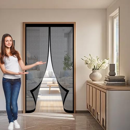 Fliegengitter Magnetvorhang 125 x 180 cm Ohne Bohren, Stärkere Magneten, Automatisches Schließen, Fliegenschutz Vorhang für Fenster, Zimmertür, Veranda, Schwarz Fliegengitter Magnetvorhang 125 x 180 cm Ohne Bohren, Stärkere Magneten, Automatisches Schließen, Fliegenschutz Vorhang für Fenster, Zimmertür, Veranda, Schwarz von CHBIN