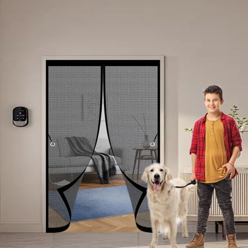 Fliegengitter Tür, Magnet Insektenschutz Balkontür 103 x 280 cm Ohne Bohren, Stärkere Magneten, Automatisches Schließen, Thermovorhang Tür für Fenster, Zimmertür, Veranda, Schwarz Fliegengitter Tür, Magnet Insektenschutz Balkontür 103 x 280 cm Ohne Bohren, Stärkere Magneten, Automatisches Schließen, Thermovorhang Tür für Fenster, Zimmertür, Veranda, Schwarz von CHBIN