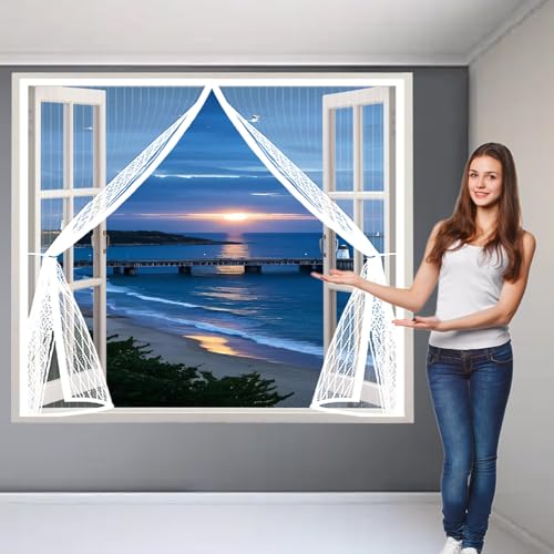 Insektenschutz Magnetvorhang 236 x 218 cm Anpassbar, Lichtdurchlässig, Einfache Montage, Selbstschließend, Fenster Magnet Fliegenvorhang für Fenster, Zimmertür, Veranda, Weiß Insektenschutz Magnetvorhang 236 x 218 cm Anpassbar, Lichtdurchlässig, Einfache Montage, Selbstschließend, Fenster Magnet Fliegenvorhang für Fenster, Zimmertür, Veranda, Weiß von CHBIN