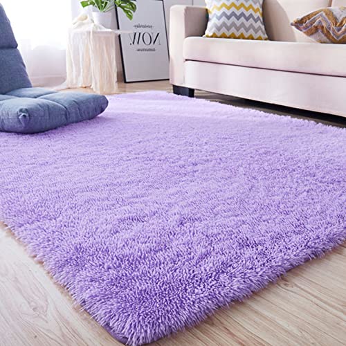 Langflor 200x240cm Carpet Wohnzimmer Teppich Hochflor Hochflorteppich Faux Lammfell Flauschig für Bettvorleger Sofa Matte Oder Schlafzimmmer Deko Usw, Lila Langflor 200x240cm Carpet Wohnzimmer Teppich Hochflor Hochflorteppich Faux Lammfell Flauschig für Bettvorleger Sofa Matte Oder Schlafzimmmer Deko Usw, Lila von CHBIN