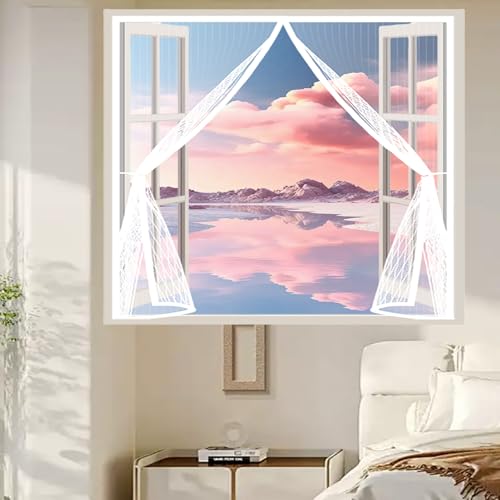 Magnet Fliegengitter Tür 230 x 206 cm Anpassbar, Lichtdurchlässig, Einfache Montage, Selbstschließend, Fliegen Gitter Fenster für Fenster, Zimmertür, Veranda, Weiß Magnet Fliegengitter Tür 230 x 206 cm Anpassbar, Lichtdurchlässig, Einfache Montage, Selbstschließend, Fliegen Gitter Fenster für Fenster, Zimmertür, Veranda, Weiß von CHBIN