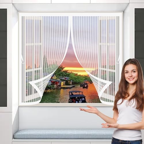 Magnet Insektenschutz Tür 110 x 122 cm Insektenschutz, Ohne Bohren, Stärkere Magneten, Automatisches Schließen, Fenster Fliegenvorhang für Fenster, Zimmertür, Veranda, Weiß Magnet Insektenschutz Tür 110 x 122 cm Insektenschutz, Ohne Bohren, Stärkere Magneten, Automatisches Schließen, Fenster Fliegenvorhang für Fenster, Zimmertür, Veranda, Weiß von CHBIN