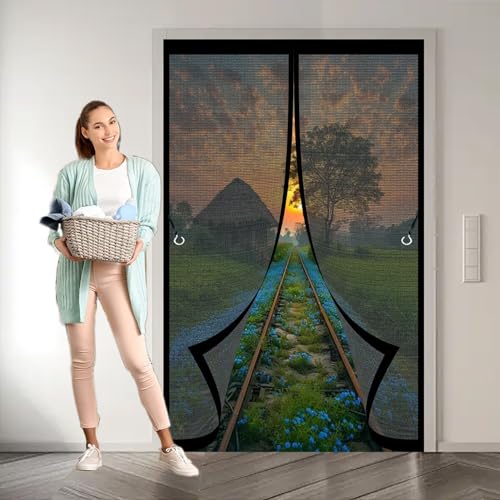 Magnet Insektenschutz Tür 161 x 240 cm Ohne Bohren, Stärkere Magneten, Automatisches Schließen, Fliegengitter für Tür für Fenster, Zimmertür, Veranda, Schwarz Magnet Insektenschutz Tür 161 x 240 cm Ohne Bohren, Stärkere Magneten, Automatisches Schließen, Fliegengitter für Tür für Fenster, Zimmertür, Veranda, Schwarz von CHBIN