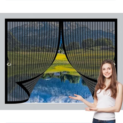 Magnetischer Fliegenvorhang 40 x 230 cm Insektenschutz, Ohne Bohren, Stärkere Magneten, Automatisches Schließen, Magnet Fliegenvorhang für Fenster, Zimmertür, Veranda, Schwarz Magnetischer Fliegenvorhang 40 x 230 cm Insektenschutz, Ohne Bohren, Stärkere Magneten, Automatisches Schließen, Magnet Fliegenvorhang für Fenster, Zimmertür, Veranda, Schwarz von CHBIN