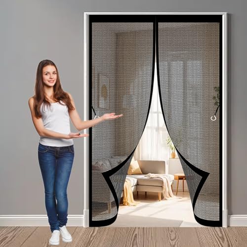 Magnetvorhang Insektenschutz 360 x 360 cm Ohne Bohren, Stärkere Magneten, Automatisches Schließen, Fliegenvorhang Vorhang für Fenster, Zimmertür, Veranda, Schwarz Magnetvorhang Insektenschutz 360 x 360 cm Ohne Bohren, Stärkere Magneten, Automatisches Schließen, Fliegenvorhang Vorhang für Fenster, Zimmertür, Veranda, Schwarz von CHBIN