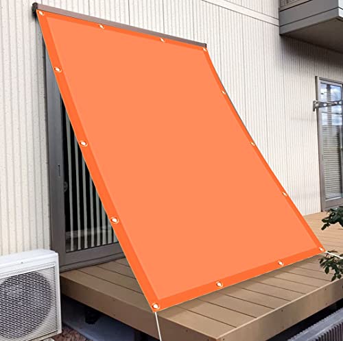 Rechter Winkel Sonnensegel 1.2 x 3 m 100% wasserabweisend 98% UV beständig Sonnensegel Sichtschutz mit Ösen und Befestigungsseile für Zaun Garten und Balkon, Orange von CHBIN