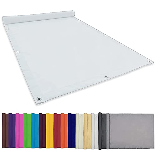 Sonnenschirm Segel Sonnenschutz Netz 1.8x3.8M 99% Schattentuch Mit Ösen Wasserdicht SunSail Sonnensegel Sonnenschutz Mit Spannseilen Für Garten Balkon & Terrasse, Weiß, 22073 von CHBIN