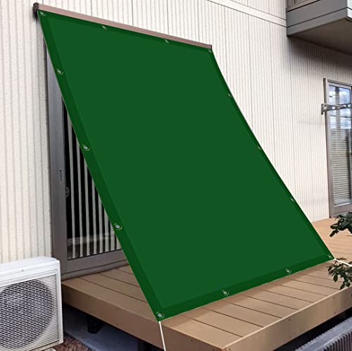 Sonnenschutz Rechteckig 1.2 x 4 m Sichtschutz Sonnenschutz Windschutz 98% UV Sunprotect Professional Sonnensegel mit Ösen und Befestigungsseile für Balkon Garten Terrasse, Dunkelgrün von CHBIN
