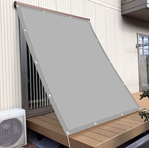 Sonnenschutz Schattiernetz 1.8 x 2.4 m Wasserabweisend imprägniert 98% UV-Block Sonnenschutz Sichtschutz mit Ösen und Befestigungsseile für Garten, Balkon & Terrasse, Hellgrau von CHBIN