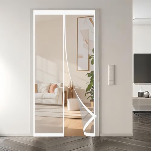 Thermo Türvorhang 72 x 180 cm Thermo Kälteschutz Winter Wasserdicht Und Warme, Winddicht, Magnet Wärmeschutzvorhang Tür für Schlafzimmer, Küche Balkone, A von CHBIN