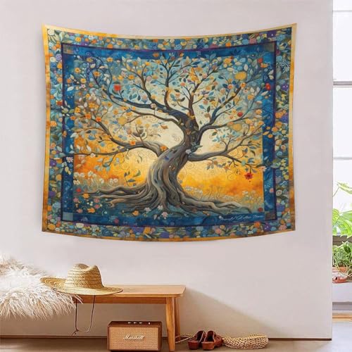 CHCAIOVO 3D Druck Baum des Lebens 4 Wandteppiche Poster Ornament Wandbehang Wandteppich Wanddeko Wandbehang Für Jungen Mädchen RaumdekoRatteion Tapisserie 180cmx230cm von CHCAIOVO