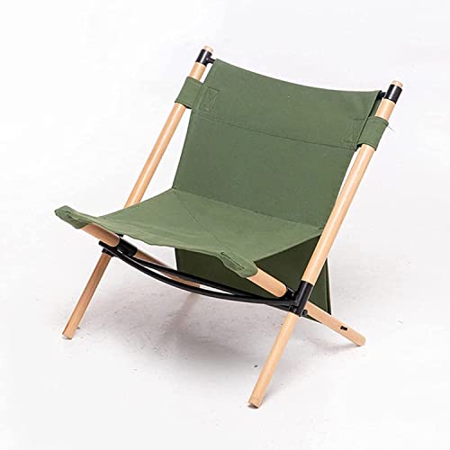 CHCHC Abnehmbarer Liegestuhl, tragbarer stabil langlebiger Patio Lounge Stuhl Travel Camping Camping Massivholz Klapper Strandstuhl Liegen(Green) von CHCHC