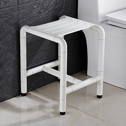 CHCHC Badestuhl for Behinderte, Badezimmerstuhl for Schwangere for ältere Menschen, Badehilfe, Sitzhilfen, Verstellbarer, Rutschfester Stuhl for die Gesundheitssicherheit Duschstuhl(White) von CHCHC