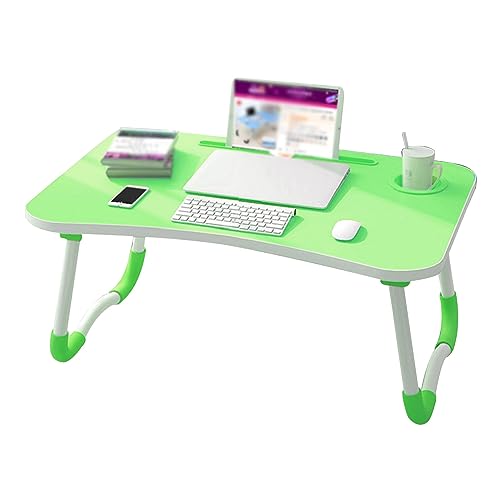CHCHC Beweglicher Computer Schreibtisch, Balkon Erkerfenster Multifunktionstisch Schlafsaal rutschfest Tragbar Klappbarer Kleiner Tisch(Green) von CHCHC