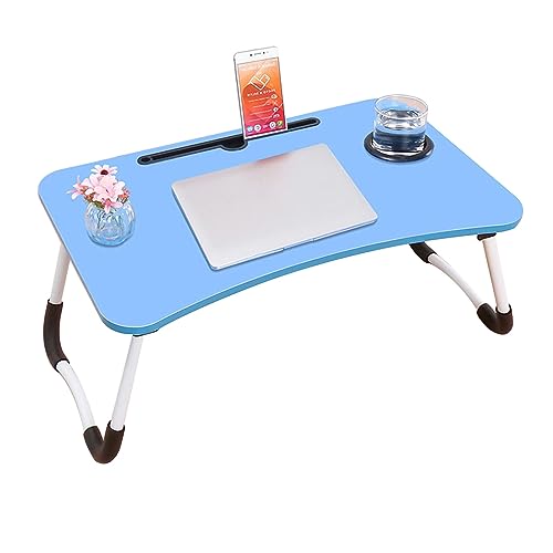 CHCHC Beweglicher Computer Schreibtisch, Bequem Schlafzimmertisch Moderner Minimalismus Auf Dem Bett Erkerfenster Multifunktionstisch(Blue) von CHCHC