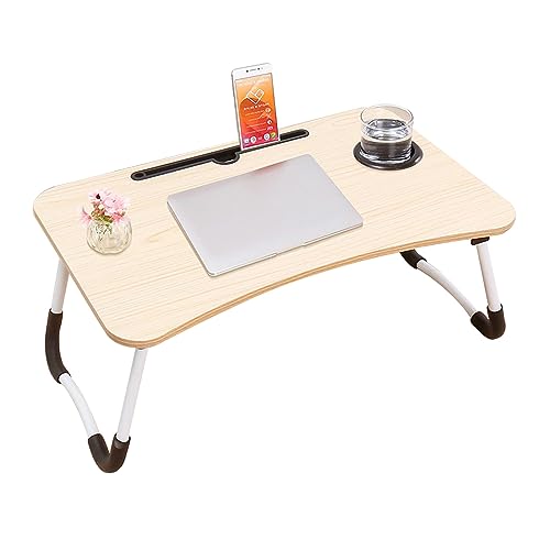 CHCHC Beweglicher Computer Schreibtisch, Bequem Schlafzimmertisch Moderner Minimalismus Auf Dem Bett Erkerfenster Multifunktionstisch(White Maple) von CHCHC