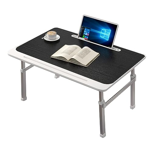CHCHC Beweglicher Computer Schreibtisch, Einstellbar Hubtisch Schlafsaal Bett Schreibtisch Leselernen Multifunktionaler Klapptisch(Black) von CHCHC